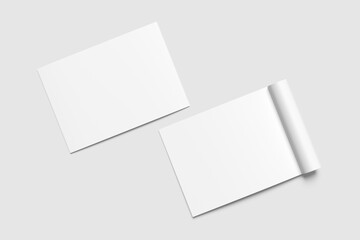 A4 Landscape Brochure Blank Background