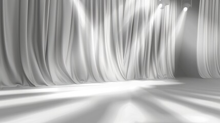 White Gray Perspective Stage Background - a unique and captivating visual. The white and gray stage backdrop with perspective creates an enchanting and alluring scene.