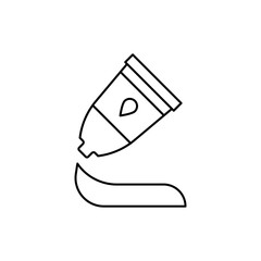 Outline icon pouring painting ink