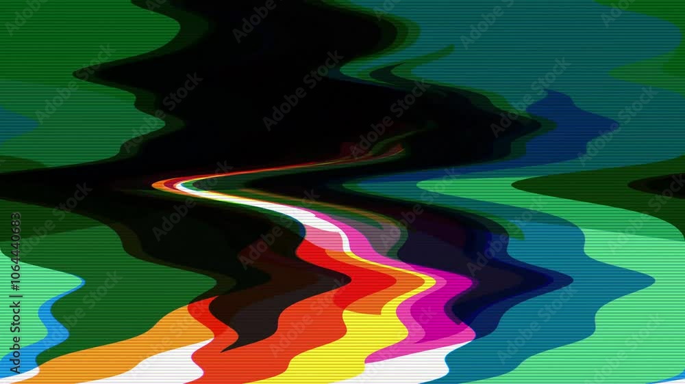 Aufkleber bright and colorful geometric shapes in circular form animation with distortion effects