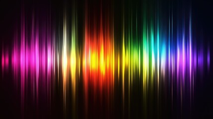 Vibrant Color Wave Pattern on Dark Background