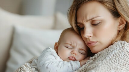 Mother experiencing anxiety about SIDS while watching her baby sleep, dealing with constant worry   SIDS anxiety, new mother fears