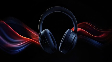 Modern Headphones with Dynamic Sound Waves
