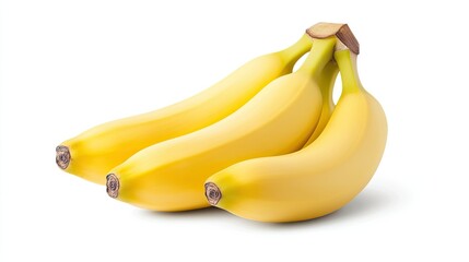 Fresh Bananas on White Background