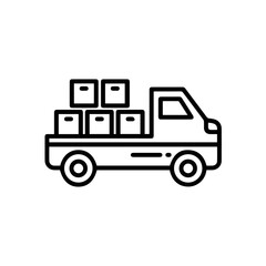 Truck icon symbol vector illustration

