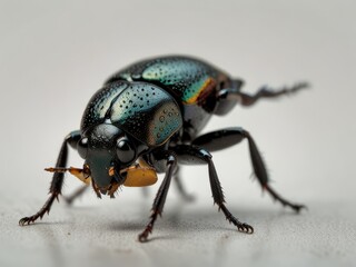 Fototapeta premium 3d art wallpaper abstract of white floral bug decor, colorful bug and colorful background