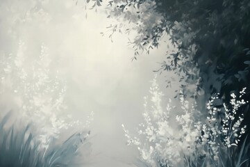 Vintage digital oil painting of a landscape for wall decor, art print, fine art, wallpaper, beautiful background design. Generative AI.