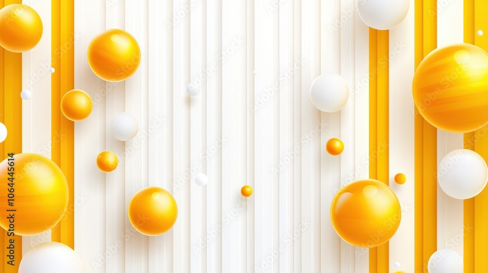 Poster a cheerful yellow pattern background with a mix of stripes and dots, ideal for creating engaging vis