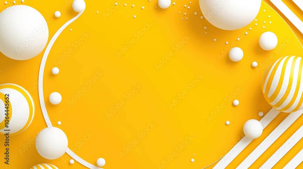 Poster a cheerful yellow pattern background with a mix of stripes and dots, ideal for creating engaging vis