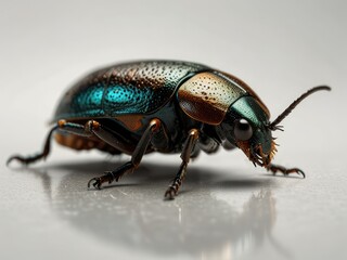 Fototapeta premium 3d art wallpaper abstract of white floral bug decor, colorful bug and colorful background