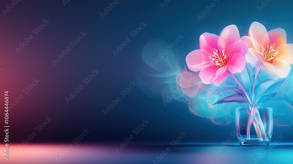 Poster a dark background with a hint of color, creating a dramatic effect ideal for promoting products and 
