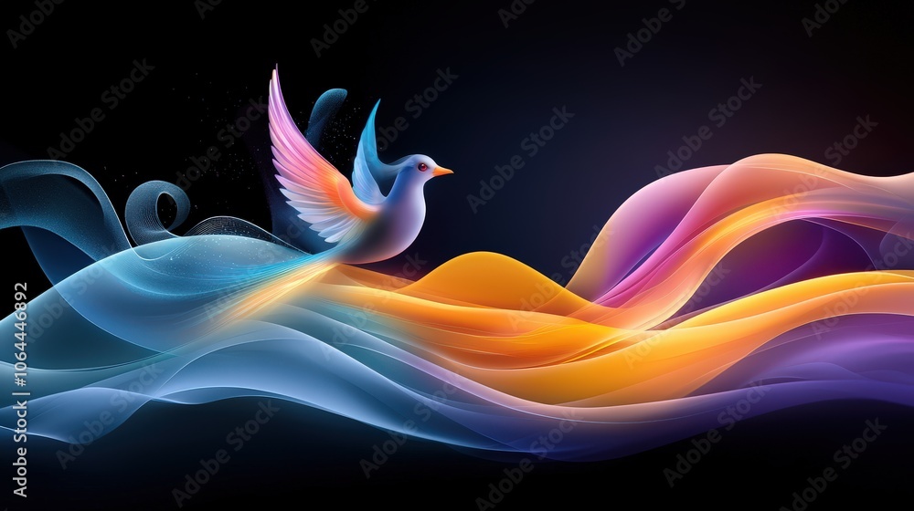 Poster a dark background with a hint of color, creating a dramatic effect ideal for promoting products and 