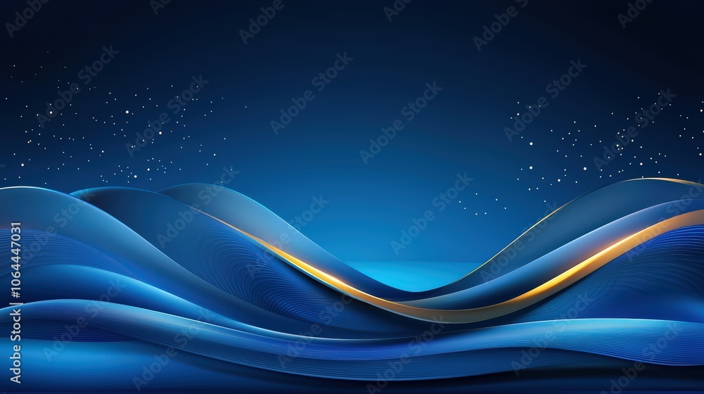 Poster a deep blue background reminiscent of the ocean at dusk, ideal for creating calming visuals in welln
