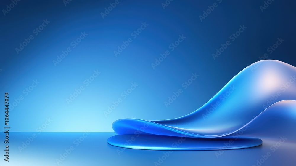 Poster a deep blue background reminiscent of the ocean at dusk, ideal for creating calming visuals in welln