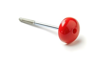 A pushpin stationery on a white background presents a neat and useful item. A simple yet practical object that can be used for various purposes.