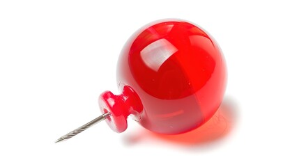 A pushpin stationery on a white background presents a neat and useful item. A simple yet practical object that can be used for various purposes.