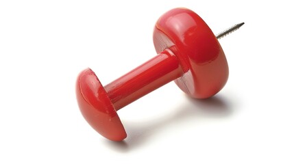 A pushpin stationery on a white background presents a neat and useful item. A simple yet practical object that can be used for various purposes.