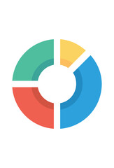 Obraz premium pie chart presentation icon. donut chart