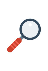 simple magnifying glass vector icon for research
