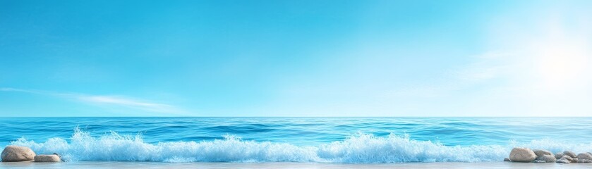Obraz premium Ocean's fury, crashing waves and rocky beaches breathtaking coastal landscape