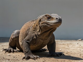 portrait of a iguana,island land iguana,tyrannosaurus rex skeleton,iguana on a rock