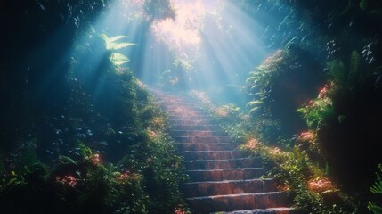 Obraz premium Stairway Leading Up To Heaven