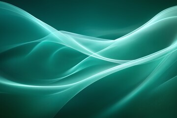 Obraz premium Digital Currents: Green Abstract Art