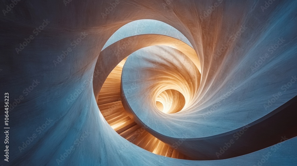 Poster abstract infinity loop with mirror effect