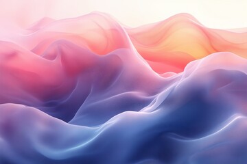 Obraz premium Gradient Waves: Pink to Blue Fluid Texture