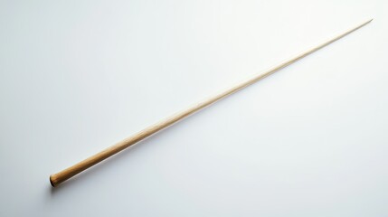 Minimalist Wooden Stick on White Background