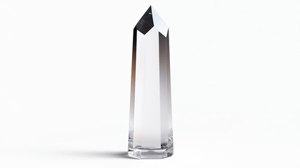 Crystal Obelisk on White Background