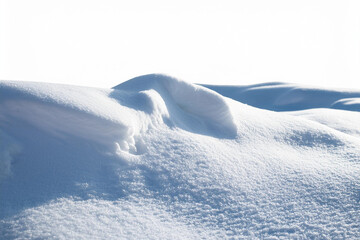 Snowdrift isolated on white background
