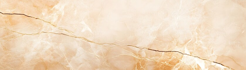 Obraz premium Close-up of Beige Marble with Crack and Veins