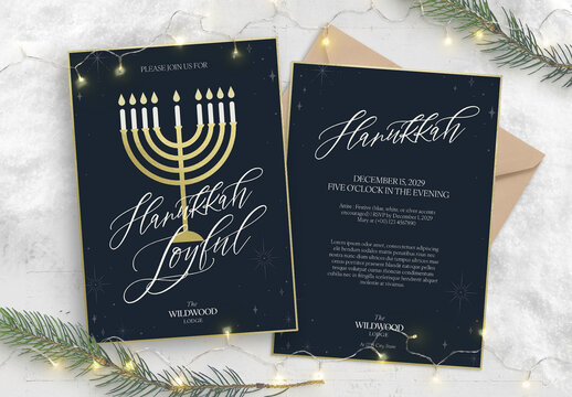 Hanukkah Invitation Template
