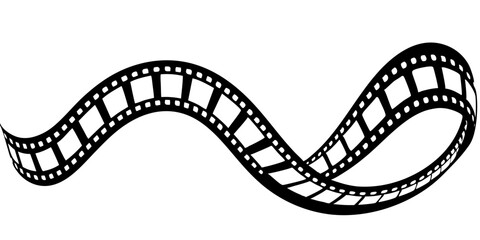 Film strip silhouette vector illustration 
