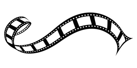 Film strip silhouette vector illustration 
