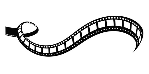 Film strip silhouette vector illustration 
