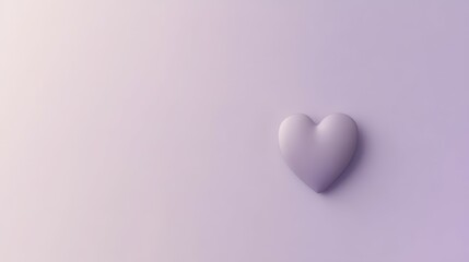 Obraz premium Purple heart isolated on a copy space background: Love & romance for valentine day.
