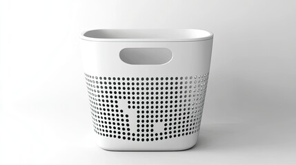 Modern White Storage Basket with Holes