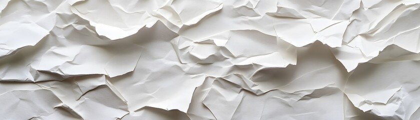 Obraz premium Abstract Wrinkled White Paper Texture