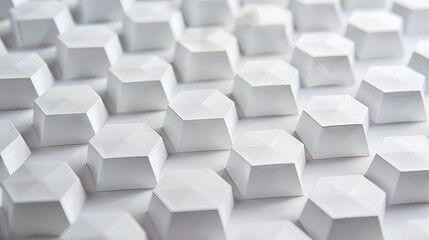 Obraz premium Array Geometry with White Background - a precise and elegant visual. The array geometry on a white backdrop presents a sophisticated and captivating sight.