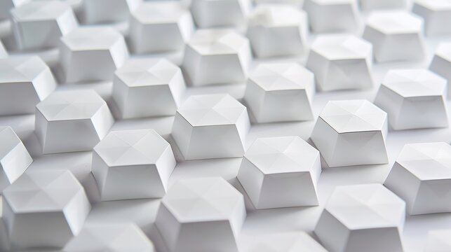 Array Geometry with White Background - a precise and elegant visual. The array geometry on a white backdrop presents a sophisticated and captivating sight.