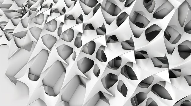 Array Geometry with White Background - a precise and elegant visual. The array geometry on a white backdrop presents a sophisticated and captivating sight.