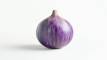 Purple Onion on White Background