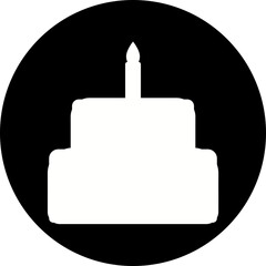 Happy birthday single vector icon