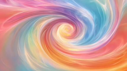 Fototapeta premium Soft pastel swirls artistic canvas. Dreamscape. Illustration