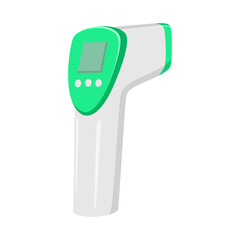 Vector illustration of an infrared thermometer for measuring temperature. Isolated on a white background