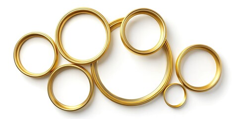 Elegant Geometric Gold Frames for Luxury Wedding Invitations and Decor