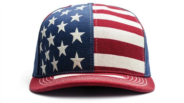 American Flag Cap Design Front View
