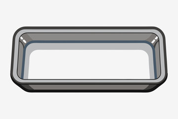  empty food tray metal rectangular kitchen item